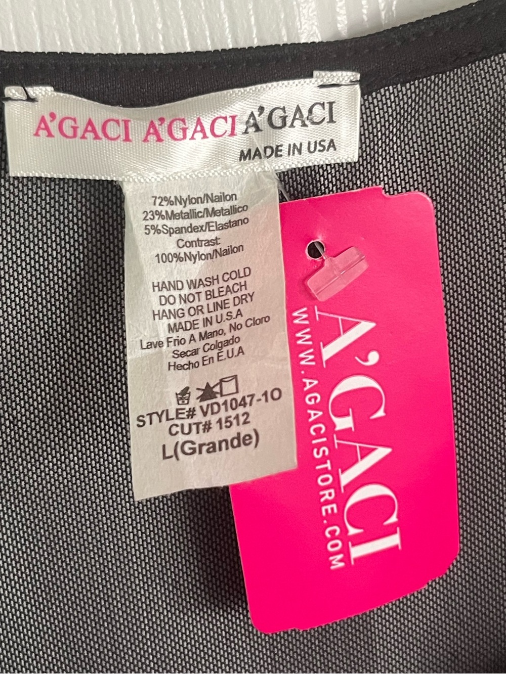 NWT a'gaci Black with Silver Shimmer Bodycon Mini Dress - Picture 3 of 5